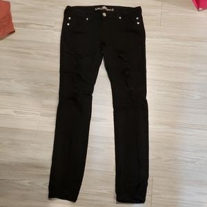 Black ripped jeans!